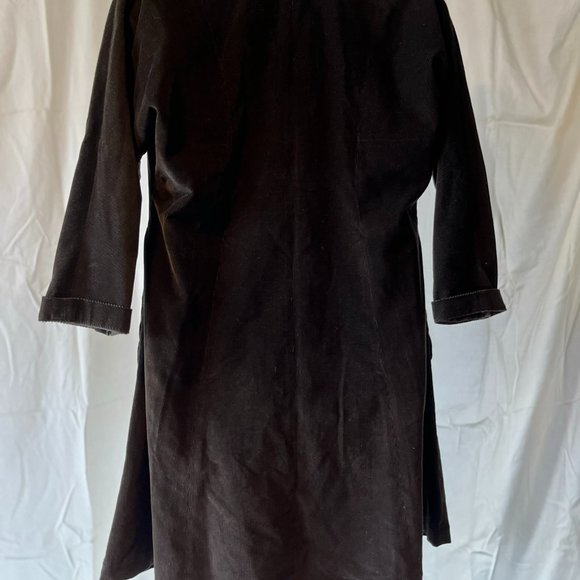 Eskandar High-end Black Oversize Corduroy Coat - Picture 9 of 10